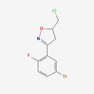 3-(5-Bromo-2-fluorophenyl)-5-(chloromethyl)-4,5-dihydroisoxazole