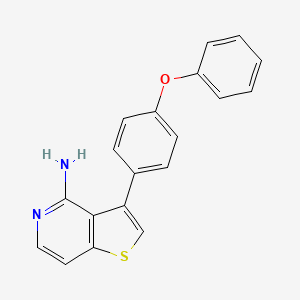 molecular formula C19H14N2OS B8600611 3-(4-Phenoxyphenyl)thieno[3,2-c]pyridin-4-amine CAS No. 832694-03-8