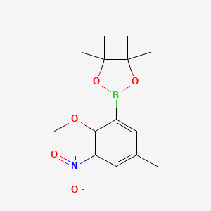 2-(2-Methoxy-5-methyl-3-nitrophenyl)-4,4,5,5-tetramethyl-1,3,2-dioxaborolane