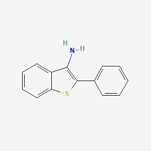 molecular formula C14H11NS B8600687 Benzo[b]thiophen-3-amine, 2-phenyl- 