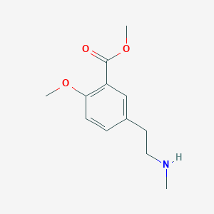 molecular formula C12H17NO3 B8600700 Methyl 2-methoxy-5-(2-(methylamino)ethyl)benzoate 