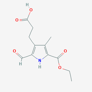 3-[5-(Ethoxycarbonyl)-2-formyl-4-methyl-1H-pyrrol-3-yl]propanoic acid