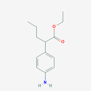 molecular formula C13H19NO2 B8600750 Ethyl 2-(4-aminophenyl)pentanoate 