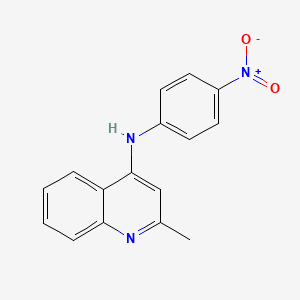 molecular formula C16H13N3O2 B8600766 (2-Methyl-quinolin-4-yl)-(4-nitro-phenyl)-amine 