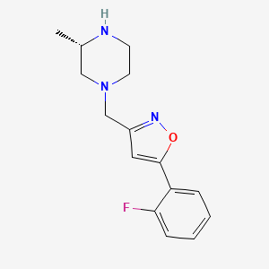 molecular formula C15H18FN3O B8600790 (3S)-1-{[5-(2-Fluorophenyl)-1,2-oxazol-3-yl]methyl}-3-methylpiperazine CAS No. 601484-28-0
