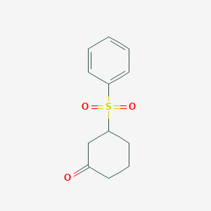 molecular formula C12H14O3S B8600925 3-(Phenylsulfonyl)cyclohexanone 