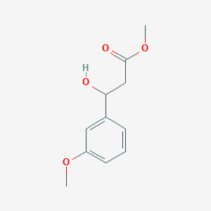 molecular formula C11H14O4 B8601073 Propanoic acid, 3-hydroxy-3-(3-methoxyphenyl), methyl ester 