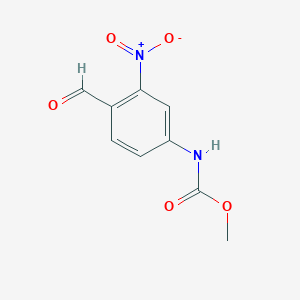 molecular formula C9H8N2O5 B8601124 methyl N-(4-formyl-3-nitrophenyl)carbamate 