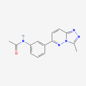 molecular formula C14H13N5O B8601317 N-(3-(3-methyl-[1,2,4]triazolo[4,3-b]pyridazin-6-yl)phenyl)acetamide 