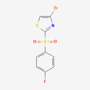 molecular formula C9H5BrFNO2S2 B8601340 4-Bromo-2-((4-fluorophenyl)sulfonyl)thiazole 