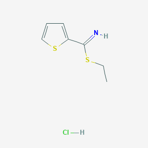 2-Thiophenecarboximidothioic acid, ethyl ester, hydrochloride