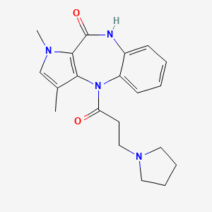 1,3-Dimethyl-4-(3-pyrrolidinopropionyl)-1,4,9,10-benzodiazepin-10(1H)-one