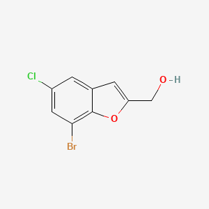 molecular formula C9H6BrClO2 B8601376 (7-Bromo-5-chloro-1-benzofuran-2-yl)methanol 