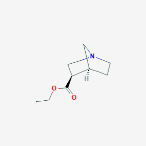 molecular formula C9H15NO2 B8601422 Ethyl (3R,4S)-1-azabicyclo[2.2.1]heptane-3-carboxylate 