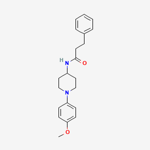 molecular formula C21H26N2O2 B8601512 N-[1-(4-methoxyphenyl)piperidin-4-yl]-3-phenylpropanamide 
