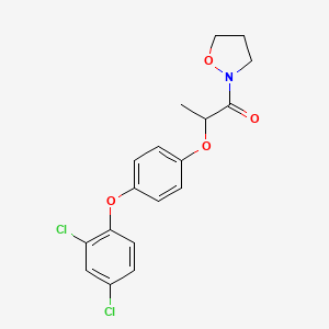 2-[4-(2,4-Dichlorophenoxy)phenoxy]-1-(1,2-oxazolidin-2-yl)propan-1-one