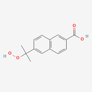 6-(2-Hydroperoxypropan-2-yl)naphthalene-2-carboxylic acid