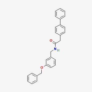 molecular formula C28H25NO2 B8601826 N-{[3-(Benzyloxy)phenyl]methyl}-2-([1,1'-biphenyl]-4-yl)acetamide CAS No. 897016-62-5
