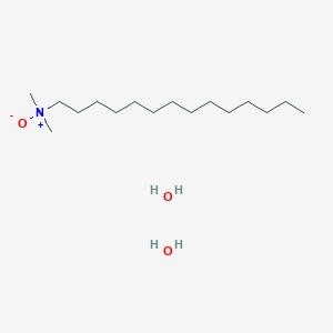 molecular formula C16H39NO3 B8601876 Tetradecyldimethylamine oxide dihydrate CAS No. 135743-19-0