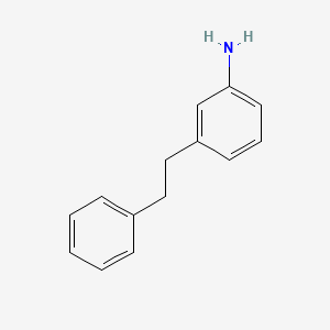 molecular formula C14H15N B8601888 Aniline, m-phenethyl- CAS No. 5369-22-2