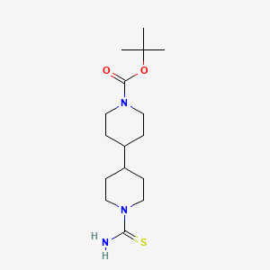 molecular formula C16H29N3O2S B8602019 Tert-butyl 4-(1-carbamothioylpiperidin-4-yl)piperidine-1-carboxylate 