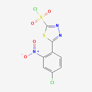 5-(4-Chloro-2-nitrophenyl)-1,3,4-thiadiazole-2-sulfonyl chloride