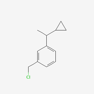 molecular formula C12H15Cl B8602178 1-(Chloromethyl)-3-(1-cyclopropylethyl)benzene 
