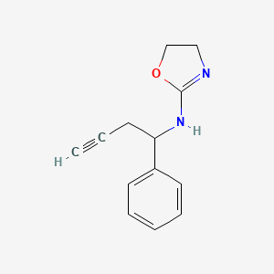 molecular formula C13H14N2O B8602208 N-(1-phenylbut-3-ynyl)-4,5-dihydro-1,3-oxazol-2-amine 