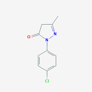 molecular formula C10H9ClN2O B086023 3H-Pyrazol-3-one, 2-(4-chlorophenyl)-2,4-dihydro-5-methyl- CAS No. 13024-90-3