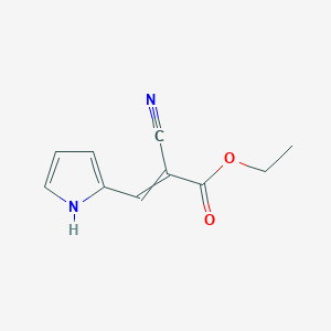 molecular formula C10H10N2O2 B8602360 Ethyl 2-cyano-3-(1h-pyrrol-2-yl)acrylate 