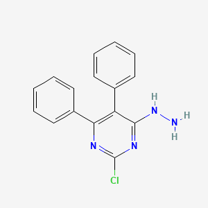 molecular formula C16H13ClN4 B8602377 2-Chloro-5,6-diphenyl-4-hydrazinopyrimidine CAS No. 651315-96-7