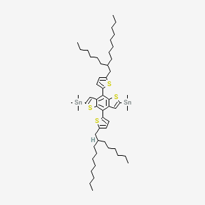 molecular formula C56H90S4Sn2 B8602464 [4,8-bis[5-(2-hexyldecyl)thiophen-2-yl]-2-trimethylstannylthieno[2,3-f][1]benzothiol-6-yl]-trimethylstannane 