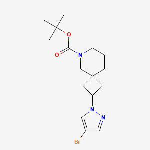 molecular formula C16H24BrN3O2 B8602483 tert-butyl 2-(4-bromo-1H-pyrazol-1-yl)-6-azaspiro[3.5]nonane-6-carboxylate 
