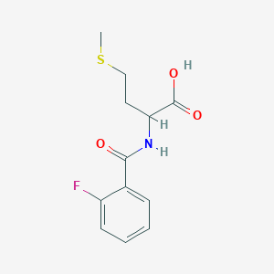 molecular formula C12H14FNO3S B8602599 N-(2-Fluorobenzoyl)methionine CAS No. 65054-73-1