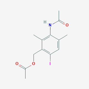 Acetic acid 3-acetylamino-6-iodo-2,4-dimethyl-benzyl ester