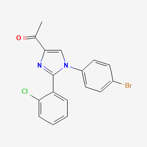 1-[1-(4-Bromophenyl)-2-(2-chlorophenyl)-1H-imidazol-4-yl]ethan-1-one