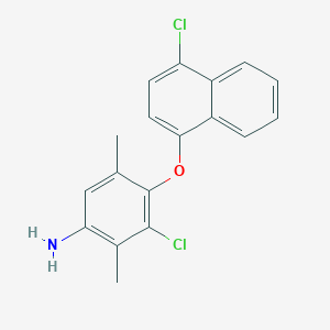 3-Chloro-4-[(4-chloronaphthalen-1-yl)oxy]-2,5-dimethylaniline