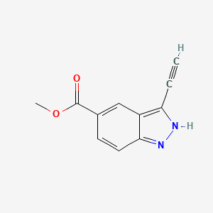 molecular formula C11H8N2O2 B8602874 methyl 3-ethynyl-2H-indazole-5-carboxylate 