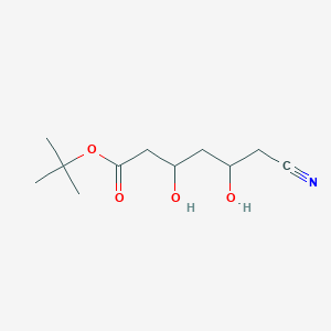 molecular formula C11H19NO4 B8602934 1,1-Dimethylethyl 6-cyano-3,5-dihydroxyhexanoate 