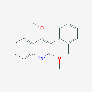 molecular formula C18H17NO2 B8602940 2,4-Dimethoxy-3-(2-methylphenyl)quinoline CAS No. 89080-82-0