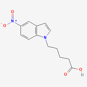 molecular formula C13H14N2O4 B8602977 5-(5-Nitro-1H-indol-1-yl)pentanoic acid CAS No. 194601-05-3