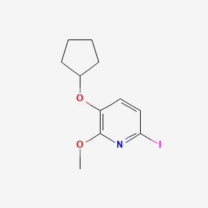 molecular formula C11H14INO2 B8602985 3-(Cyclopentyloxy)-6-iodo-2-methoxypyridine 