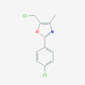 molecular formula C11H9Cl2NO B008603 5-(Chloromethyl)-2-(4-chlorophenyl)-4-methyloxazole CAS No. 109544-39-0