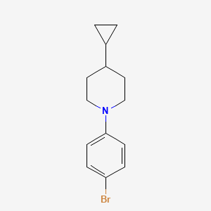 molecular formula C14H18BrN B8603006 1-(4-Bromophenyl)-4-cyclopropylpiperidine 