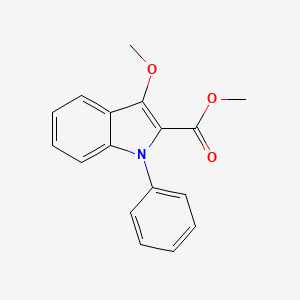molecular formula C17H15NO3 B8603013 Methyl 3-methoxy-1-phenyl-1H-indole-2-carboxylate CAS No. 85793-70-0