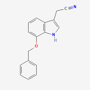 molecular formula C17H14N2O B8603021 2-(7-(Benzyloxy)-1H-indol-3-yl)acetonitrile 