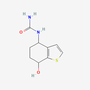 molecular formula C9H12N2O2S B8603028 N-(7-Hydroxy-4,5,6,7-tetrahydro-1-benzothiophen-4-yl)urea CAS No. 62369-79-3