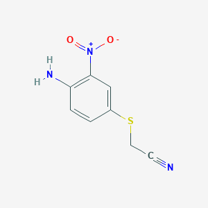 molecular formula C8H7N3O2S B8603049 [(4-Amino-3-nitrophenyl)sulfanyl]acetonitrile CAS No. 54029-67-3
