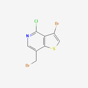 molecular formula C8H4Br2ClNS B8603057 3-Bromo-7-(bromomethyl)-4-chlorothieno[3,2-c]pyridine CAS No. 832697-59-3