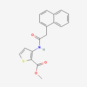 molecular formula C18H15NO3S B8603060 methyl 3-[2-(naphthalen-1-yl)acetamido]thiophene-2-carboxylate 